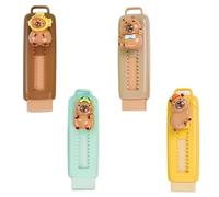 4 Pcs Capybara Rubbers Erasers - Retractable Eraser, Cute Capybara Stationery, Push-Pull Animal Rubber Erasers for Kids Students Capybara Lovers Home School Office