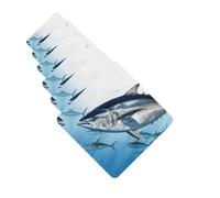 4 Pcs Car Air Fresheners Cards Set,Long-Lasting Car Aromatherapy Tablets | Hanging Scented Cards Bluefin Tuna Thunnus Air Fresheners Incense Chips For Car Rearview Mirror Pendant
