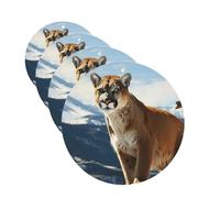 4 Pcs Car Air Fresheners Decorative Car Air Freshener Card Long Lasting Hanging Fragrance Scented Animal Mountain Lion Car Aromatherapy Tablets Rearview Mirror Pendant for Men Women