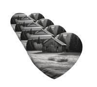 4 Pcs Car Air Fresheners Decorative Car Air Freshener Card Long Lasting Hanging Fragrance Scented Barn Black and White Car Aromatherapy Tablets Rearview Mirror Pendant for Men Women