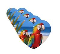 4 Pcs Car Air Fresheners Decorative Car Air Freshener Card Long Lasting Hanging Fragrance Scented Beach Parrots Car Aromatherapy Tablets Rearview Mirror Pendant for Men Women