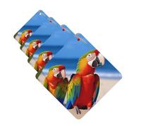 4 Pcs Car Air Fresheners Decorative Car Air Freshener Card Long Lasting Hanging Fragrance Scented Beach Parrots Car Aromatherapy Tablets Rearview Mirror Pendant for Men Women