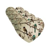 4 Pcs Car Air Fresheners Decorative Car Air Freshener Card Long Lasting Hanging Fragrance Scented Birds on Branches Car Aromatherapy Tablets Rearview Mirror Pendant for Men Women