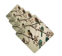 4 Pcs Car Air Fresheners Decorative Car Air Freshener Card Long Lasting Hanging Fragrance Scented Birds on Branches Car Aromatherapy Tablets Rearview Mirror Pendant for Men Women