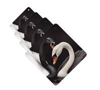 4 Pcs Car Air Fresheners Decorative Car Air Freshener Card Long Lasting Hanging Fragrance Scented Black White Swan Love Heart Car Aromatherapy Tablets Rearview Mirror Pendant for Men Women