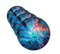 4 Pcs Car Air Fresheners Decorative Car Air Freshener Card Long Lasting Hanging Fragrance Scented Blue Aesthetic Color Splash Car Aromatherapy Tablets Rearview Mirror Pendant for Men Women