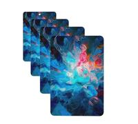 4 Pcs Car Air Fresheners Decorative Car Air Freshener Card Long Lasting Hanging Fragrance Scented Blue Aesthetic Color Splash Car Aromatherapy Tablets Rearview Mirror Pendant for Men Women
