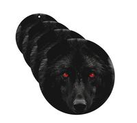 4 Pcs Car Air Fresheners Decorative Car Air Freshener Card Long Lasting Hanging Fragrance Scented Black Red Eyed Wolf Car Aromatherapy Tablets Rearview Mirror Pendant for Men Women