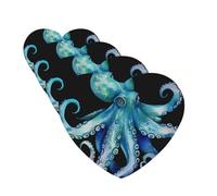 4 Pcs Car Air Fresheners Decorative Car Air Freshener Card Long Lasting Hanging Fragrance Scented Blue Watercolor Octopus Car Aromatherapy Tablets Rearview Mirror Pendant for Men Women