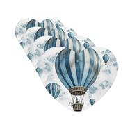 4 Pcs Car Air Fresheners Decorative Car Air Freshener Card Long Lasting Hanging Fragrance Scented Blue Hot Air Balloon Car Aromatherapy Tablets Rearview Mirror Pendant for Men Women