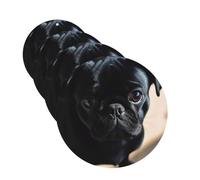 4 Pcs Car Air Fresheners Decorative Car Air Freshener Card Long Lasting Hanging Fragrance Scented Black Pug Dog Puppy Car Aromatherapy Tablets Rearview Mirror Pendant for Men Women
