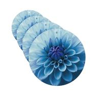 4 Pcs Car Air Fresheners Decorative Car Air Freshener Card Long Lasting Hanging Fragrance Scented Blue Dahlia Flower Car Aromatherapy Tablets Rearview Mirror Pendant for Men Women