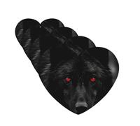 4 Pcs Car Air Fresheners Decorative Car Air Freshener Card Long Lasting Hanging Fragrance Scented Black Red Eyed Wolf Car Aromatherapy Tablets Rearview Mirror Pendant for Men Women