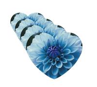 4 Pcs Car Air Fresheners Decorative Car Air Freshener Card Long Lasting Hanging Fragrance Scented Blue Dahlia Flower Car Aromatherapy Tablets Rearview Mirror Pendant for Men Women