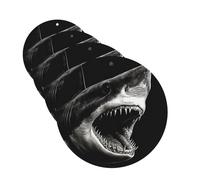 4 Pcs Car Air Fresheners Decorative Car Air Freshener Card Long Lasting Hanging Fragrance Scented Black Shark Head Car Aromatherapy Tablets Rearview Mirror Pendant for Men Women
