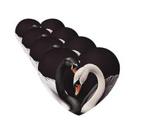 4 Pcs Car Air Fresheners Decorative Car Air Freshener Card Long Lasting Hanging Fragrance Scented Black White Swan Love Heart Car Aromatherapy Tablets Rearview Mirror Pendant for Men Women