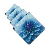 4 Pcs Car Air Fresheners Decorative Car Air Freshener Card Long Lasting Hanging Fragrance Scented Blue Dahlia Flower Car Aromatherapy Tablets Rearview Mirror Pendant for Men Women