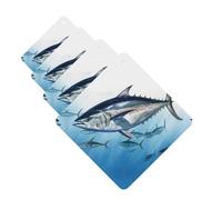 4 Pcs Car Air Fresheners Decorative Car Air Freshener Card Long Lasting Hanging Fragrance Scented Bluefin Tuna Thunnus Car Aromatherapy Tablets Rearview Mirror Pendant for Men Women
