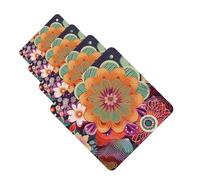 4 Pcs Car Air Fresheners Decorative Car Air Freshener Card Long Lasting Hanging Fragrance Scented Bohemian Colored Flower Car Aromatherapy Tablets Rearview Mirror Pendant for Men Women