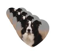 4 Pcs Car Air Fresheners Decorative Car Air Freshener Card Long Lasting Hanging Fragrance Scented Border Collie Car Aromatherapy Tablets Rearview Mirror Pendant for Men Women