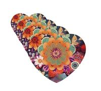 4 Pcs Car Air Fresheners Decorative Car Air Freshener Card Long Lasting Hanging Fragrance Scented Bohemian Colored Flower Car Aromatherapy Tablets Rearview Mirror Pendant for Men Women