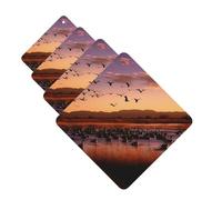 4 Pcs Car Air Fresheners Decorative Car Air Freshener Card Long Lasting Hanging Fragrance Scented Bosque del Apache Wildlife Refuge Car Aromatherapy Tablets Rearview Mirror Pendant for Men Women