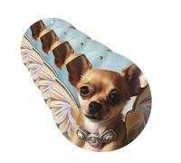 4 Pcs Car Air Fresheners Decorative Car Air Freshener Card Long Lasting Hanging Fragrance Scented Brown Chihuahua Angel Wings Car Aromatherapy Tablets Rearview Mirror Pendant for Men Women