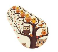 4 Pcs Car Air Fresheners Decorative Car Air Freshener Card Long Lasting Hanging Fragrance Scented Cartoon Family Owls On The Brown Tree Car Aromatherapy Tablets Rearview Mirror Pendant for Men Women