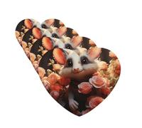 4 Pcs Car Air Fresheners Decorative Car Air Freshener Card Long Lasting Hanging Fragrance Scented Cartoon Opossum and Roses Car Aromatherapy Tablets Rearview Mirror Pendant for Men Women