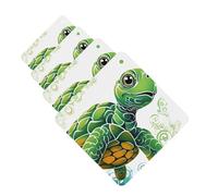 4 Pcs Car Air Fresheners Decorative Car Air Freshener Card Long Lasting Hanging Fragrance Scented Cartoon Turtle Pattern Car Aromatherapy Tablets Rearview Mirror Pendant for Men Women