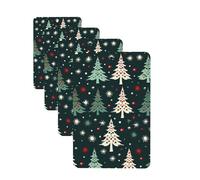 4 Pcs Car Air Fresheners Decorative Car Air Freshener Card Long Lasting Hanging Fragrance Scented Christmas tree pattern Car Aromatherapy Tablets Rearview Mirror Pendant for Men Women