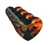 4 Pcs Car Air Fresheners Decorative Car Air Freshener Card Long Lasting Hanging Fragrance Scented Chic Cool Two Fighting Roaring Dragon Car Aromatherapy Tablets Rearview Mirror Pendant for Men Women