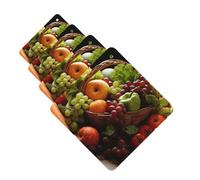 4 Pcs Car Air Fresheners Decorative Car Air Freshener Card Long Lasting Hanging Fragrance Scented Colorful Various Vegetables and Fruit Car Aromatherapy Tablets Rearview Mirror Pendant for Men Women