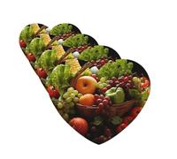 4 Pcs Car Air Fresheners Decorative Car Air Freshener Card Long Lasting Hanging Fragrance Scented Colorful Various Vegetables and Fruit Car Aromatherapy Tablets Rearview Mirror Pendant for Men Women