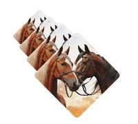 4 Pcs Car Air Fresheners Decorative Car Air Freshener Card Long Lasting Hanging Fragrance Scented Couple Horse Car Aromatherapy Tablets Rearview Mirror Pendant for Men Women