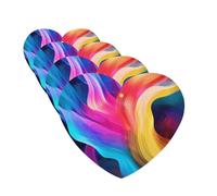 4 Pcs Car Air Fresheners Decorative Car Air Freshener Card Long Lasting Hanging Fragrance Scented Colorful waves Car Aromatherapy Tablets Rearview Mirror Pendant for Men Women