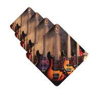 4 Pcs Car Air Fresheners Decorative Car Air Freshener Card Long Lasting Hanging Fragrance Scented Cool Electric Guitar Car Aromatherapy Tablets Rearview Mirror Pendant for Men Women