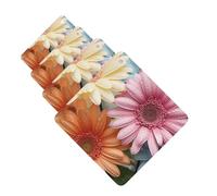 4 Pcs Car Air Fresheners Decorative Car Air Freshener Card Long Lasting Hanging Fragrance Scented Colorful Daisy Flower Car Aromatherapy Tablets Rearview Mirror Pendant for Men Women