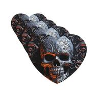 4 Pcs Car Air Fresheners Decorative Car Air Freshener Card Long Lasting Hanging Fragrance Scented Cool Skull Graphics Car Aromatherapy Tablets Rearview Mirror Pendant for Men Women
