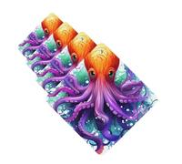 4 Pcs Car Air Fresheners Decorative Car Air Freshener Card Long Lasting Hanging Fragrance Scented Colorful Octopus Car Aromatherapy Tablets Rearview Mirror Pendant for Men Women