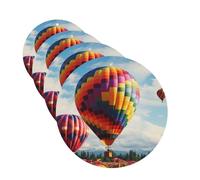4 Pcs Car Air Fresheners Decorative Car Air Freshener Card Long Lasting Hanging Fragrance Scented Color Hot Air Balloon Car Aromatherapy Tablets Rearview Mirror Pendant for Men Women