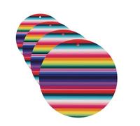 4 Pcs Car Air Fresheners Decorative Car Air Freshener Card Long Lasting Hanging Fragrance Scented Colorful Mexican Stripes Car Aromatherapy Tablets Rearview Mirror Pendant for Men Women