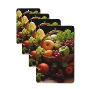4 Pcs Car Air Fresheners Decorative Car Air Freshener Card Long Lasting Hanging Fragrance Scented Colorful Various Vegetables and Fruit Car Aromatherapy Tablets Rearview Mirror Pendant for Men Women