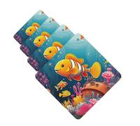 4 Pcs Car Air Fresheners Decorative Car Air Freshener Card Long Lasting Hanging Fragrance Scented Coral Reef with Colorful Fish Car Aromatherapy Tablets Rearview Mirror Pendant for Men Women