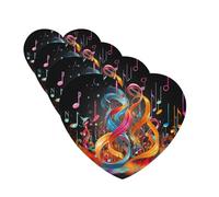 4 Pcs Car Air Fresheners Decorative Car Air Freshener Card Long Lasting Hanging Fragrance Scented Colorful Musical Note Car Aromatherapy Tablets Rearview Mirror Pendant for Men Women