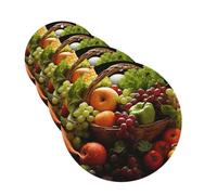 4 Pcs Car Air Fresheners Decorative Car Air Freshener Card Long Lasting Hanging Fragrance Scented Colorful Various Vegetables and Fruit Car Aromatherapy Tablets Rearview Mirror Pendant for Men Women