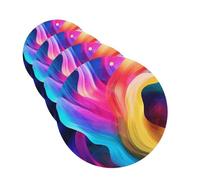 4 Pcs Car Air Fresheners Decorative Car Air Freshener Card Long Lasting Hanging Fragrance Scented Colorful waves Car Aromatherapy Tablets Rearview Mirror Pendant for Men Women