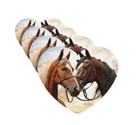 4 Pcs Car Air Fresheners Decorative Car Air Freshener Card Long Lasting Hanging Fragrance Scented Couple Horse Car Aromatherapy Tablets Rearview Mirror Pendant for Men Women