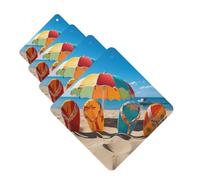 4 Pcs Car Air Fresheners Decorative Car Air Freshener Card Long Lasting Hanging Fragrance Scented Colorful Flip Flops Beach Ball Car Aromatherapy Tablets Rearview Mirror Pendant for Men Women