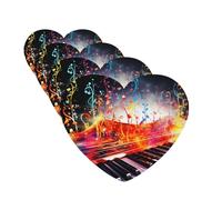 4 Pcs Car Air Fresheners Decorative Car Air Freshener Card Long Lasting Hanging Fragrance Scented Colorful Piano Keyboard Music Note Car Aromatherapy Tablets Rearview Mirror Pendant for Men Women